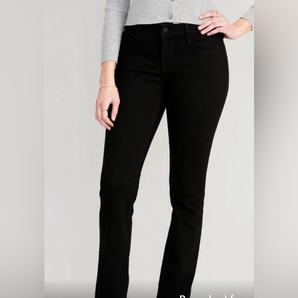 Old Navy Mid-Rise Kicker Boot-Cut Black Jeans for Women size 18